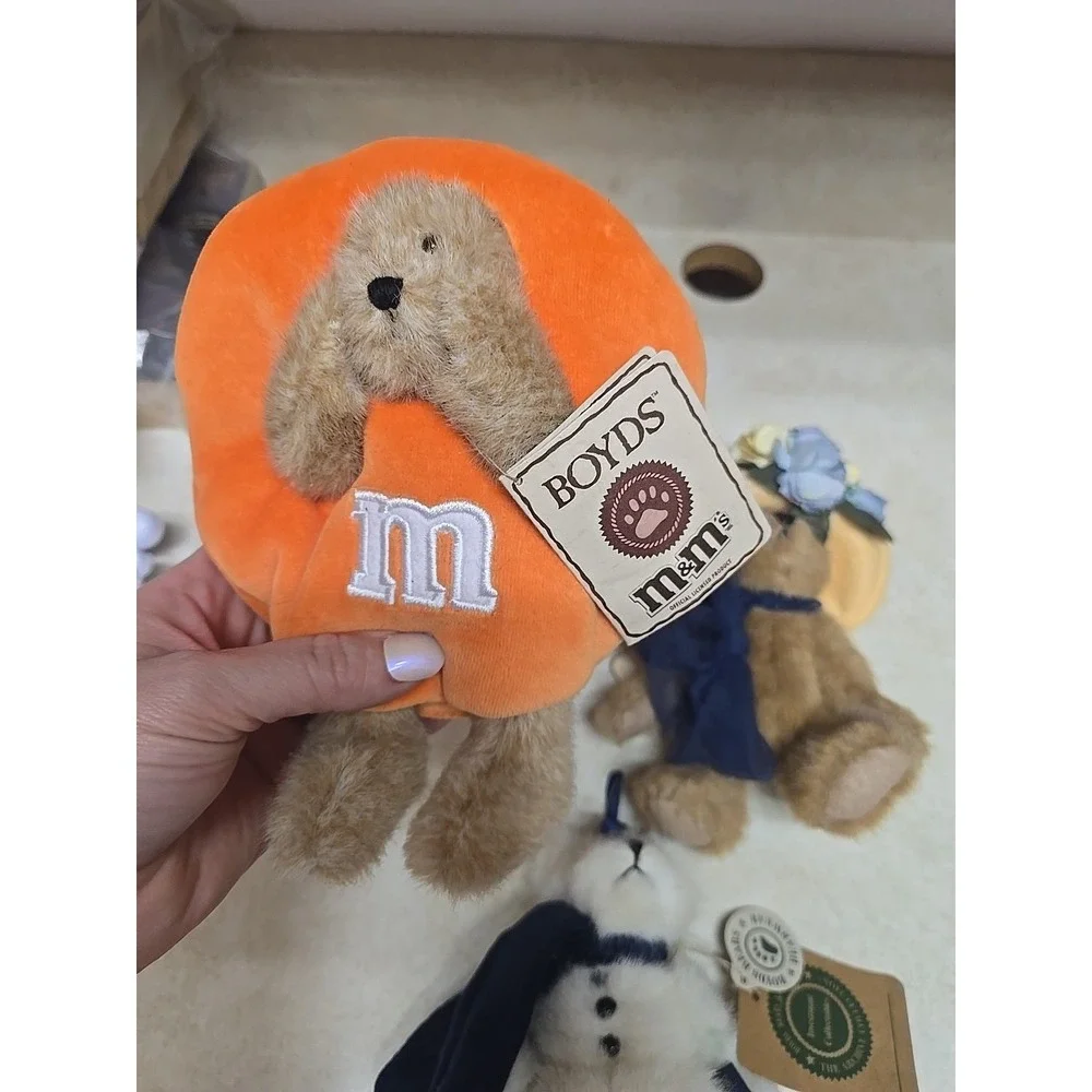Lot of 3 NWT Vtg Boyds Bears M&M's, Nanette Dubeary Plush Stuffed Animal Toy‎